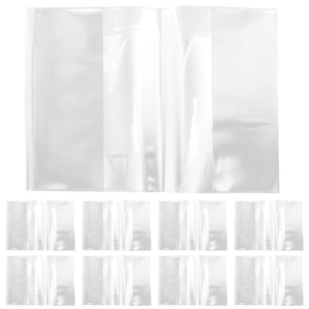 10pcs Clear Book Cover Width Adjustable Book Cover Soft Cover Books Protective Cover