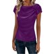 thumbnail image 2 of Haivin Womens Summer Tops 2026 Pleated Round Neck Short Sleeve Shirts Business Casual, 2 of 6