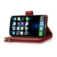 thumbnail image 5 of Allytech iPhone 13 Pro Max Wallet Case, 9 Cards Holder Zipper Wallet Case for Women Men Shockproof Hand Strap Full Protective Flip Stand Case Cover for  Apple iPhone 13 Pro Max - Red, 5 of 8