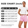 thumbnail image 5 of 3Pcs Women's Striped High Waist Boxer Shorts, Elastic Waist Loose Fit Boxer Shorts for Daily Wear (Black/White/Pink), 5 of 9