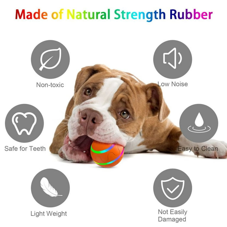 ORESDD Interactive Dog Toys，Active Rolling Ball for Dogs，Poof Play Ball for  Dogs，Active Moving Ball Funny Dog Cat Interactive Toys
