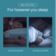 Coop Sleep Goods Eden Cool+ Crescent Pillow, Queen, Cooling Gel, Neck & Side Support