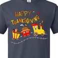 thumbnail image 4 of Inktastic Happy Thanksgiving Turkey Train with Food T-Shirt, 4 of 5