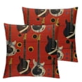 thumbnail image 2 of Acheng Throw Pillow Covers Rock and Roll Guitar Square Home Decorative Cushion Covers Pillowcases for Outdoor Bed Sofa Bar Wedding Couch Family,2 Pcs White, 2 of 6