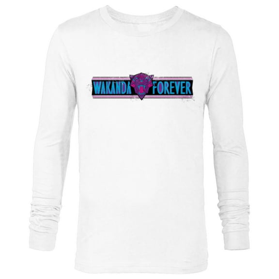 Marvel Black Panther: Wakanda Forever Movie Stylized Logo - Long Sleeve T-Shirt for Men - Customized-White
