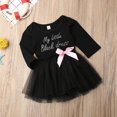 thumbnail image 2 of Robe Princesse Tutu en Tulle Mignonne pour Nouveau-Née Fille, Robe à Manches Longues avec Paillettes et Nœud, Robe Patchwork pour Bébé Fille, 2 of 5