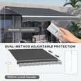 thumbnail image 5 of YYAo Patio Awnings Sun Shade Shelter, Patio Awnings, 12' x 10' Electric Awning, Retractable Awning with Remote Controller and Manual Crank Handle, Black, 5 of 11