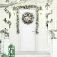 thumbnail image 6 of Christmas Wreath Large Artificial Holiday Wreath with Red Berries Frosted Leaves Front Door Wall Decor for Indoor Outdoor Home Window Seasonal Decor, 6 of 9