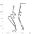 thumbnail image 2 of Sterling Silver Rhodium Plated Diamond Swirl Post Dangle Earrings (54 X 13) Made In India qe10600, 2 of 5
