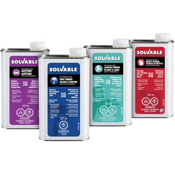 Professional Grade Solvent Starter Kit - 4 Pack