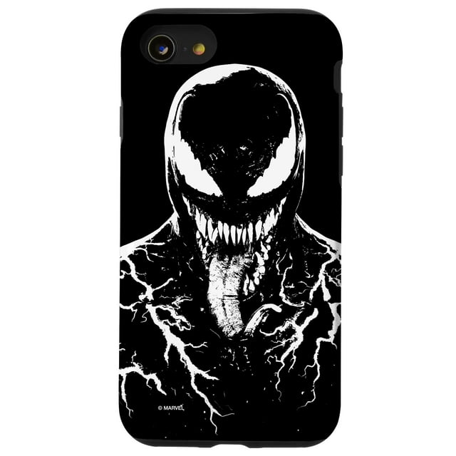 Funda para teléfono negro Marvel Venom para iPhone SE 2020/7/8