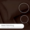 thumbnail image 3 of SKY BEDDINGS 4-Piece Short Queen Sheet Set - Cooling , 100% Microfiber Sheet Set - Extra-Soft & Wrinkle-Free Sheets Fit Up to 15'' Deep Mattress - Ultra Soft & Lightweight Sheet - Chocolate, 3 of 6