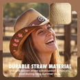 thumbnail image 4 of grinderPUNCH Western Outback Cowboy Hat Straw Classic Western Style, 4 of 6