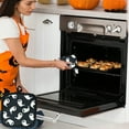 thumbnail image 4 of CuiLiyq Oven Mitts and Pot Holders Set, Pumpkin Bat Halloween Heat Resistant BBQ Gloves Potholders, Extra Thicken Long Kitchen Oven Glove, for Cooking Baking Grilling, 4 of 6
