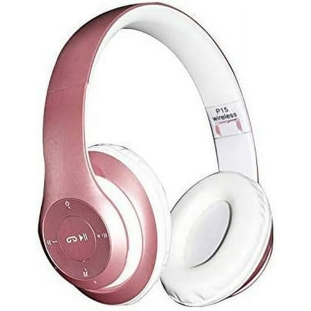 Bluetooth Headphones Wireless Headpohones Clear, Cheap, Good HeadGear Wireless 4.1 Headphones Metolic Pink