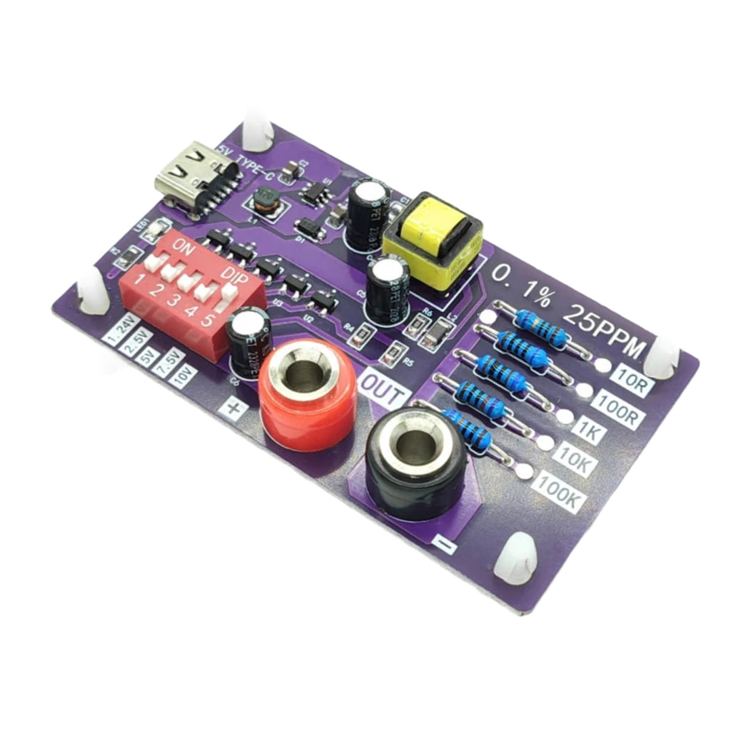 JZROCKER Voltages Resistance Reference Module 1.24V/2.5V/7.5V/5V/10V 5 Speed 100R/1K/10K/100K Reference Multimeter Calibration