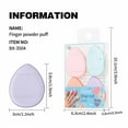 thumbnail image 2 of Awwp Blue Thumb Powder Puff*4 Finger Puff 12 Pcs mlni Makeup Puff Suitable for Foundation Concealer Eye Shadow Beauty Makeup Tools (4 Color 1 Set), 2 of 5