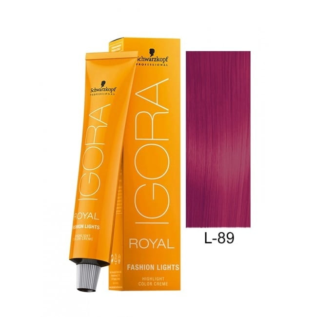 Trein Doorlaatbaarheid Soeverein Schwarzkopf Pro Igora Royal Fashion Lights Hair Color (L-89 Red Violet) -  Walmart.com