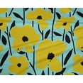 thumbnail image 4 of oneOone Polyester Lycra Aqua Blue Fabric Leaves & Flowers Floral Diy Clothing Quilting Fabric Print Fabric By Yard 56 Inch Wide, 4 of 4