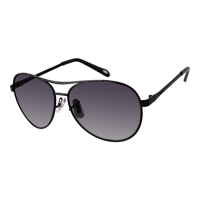 Lentes de Sol FOSSIL Mujer 66353753 Outlook Marco de Metal Color Negro con Filtro 100% UV