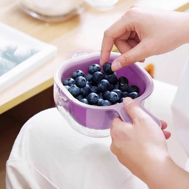 Double Layer Fruit Washing Basket Strainer Set, Kitchen Draining Bowl Cleaning Storage Tool, Portable Handle Produce Rinsing Organizer Device, Home Kitchen Food Preparation Equipment