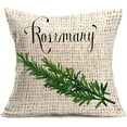 thumbnail image 4 of Throw Pillow Covers Green Plants with Botanical Quote Decorative Pillow Covers Set of 4 Cotton Linen Vintage Herb Plant Flower Leaves Decor Throw Waist Lumbar Pillow Case Cushion Cover 18"(Green Leaf), 4 of 6
