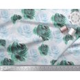 thumbnail image 3 of Soimoi Green Poly Georgette Fabric Grandiflora Roses Floral Print Fabric by Yard 42 Inch Wide, 3 of 3