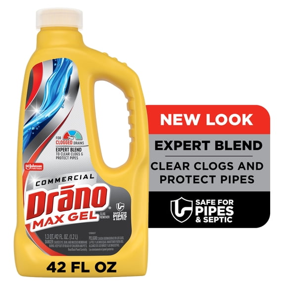 Drano Max Gel Drain Clog Remover, Commercial Line, 42 fl oz