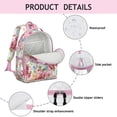 thumbnail image 3 of Aesthetic Floral Design School Backpack Adjustable Padded Shoulder Straps Chest Strap Durable Water-resistant Bookbag for Daily Use, 3 of 6