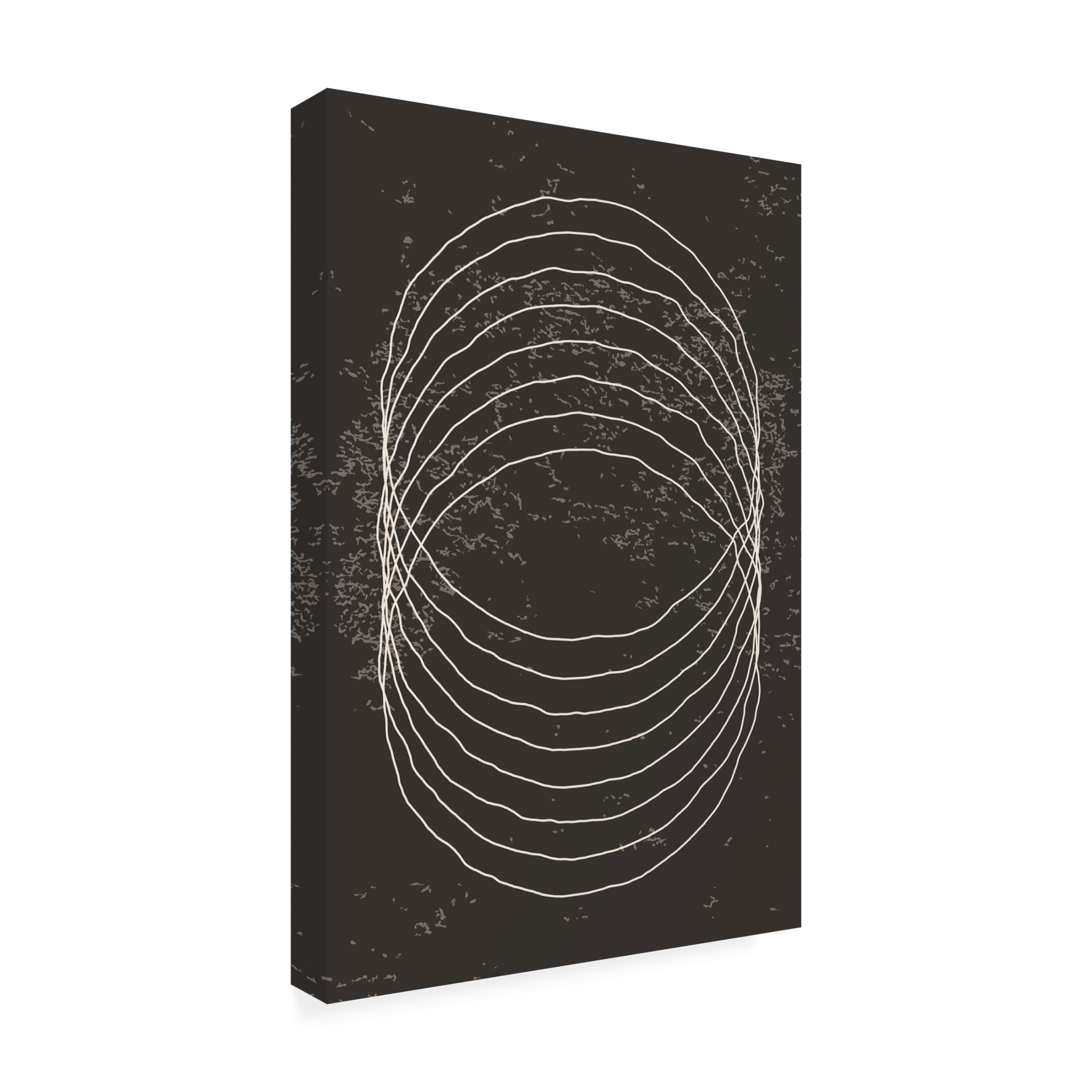 Trademark Fine Art jay stanley  Black and White Circles Canvas Wall Art