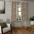 thumbnail image 2 of Ambesonne Floral Design Grommet Curtain, Modern Spring Flowers, 50"x108", Cocoa Pale Grey, 2 of 5