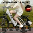 thumbnail image 4 of Actbest Electric Bike for Adults, 26 inch Step Thru Electric Bicycle, 22Mph Peak 750W Brushless Motor Ebike, with 7 Speed, Up to 50 Miles,White, 4 of 5