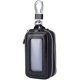 thumbnail image 1 of Funda para llaves de coche de piel con doble cremallera para proteger las llaves Llavero negro con ventana transparente para las llaves del coche a distancia, 1 of 5