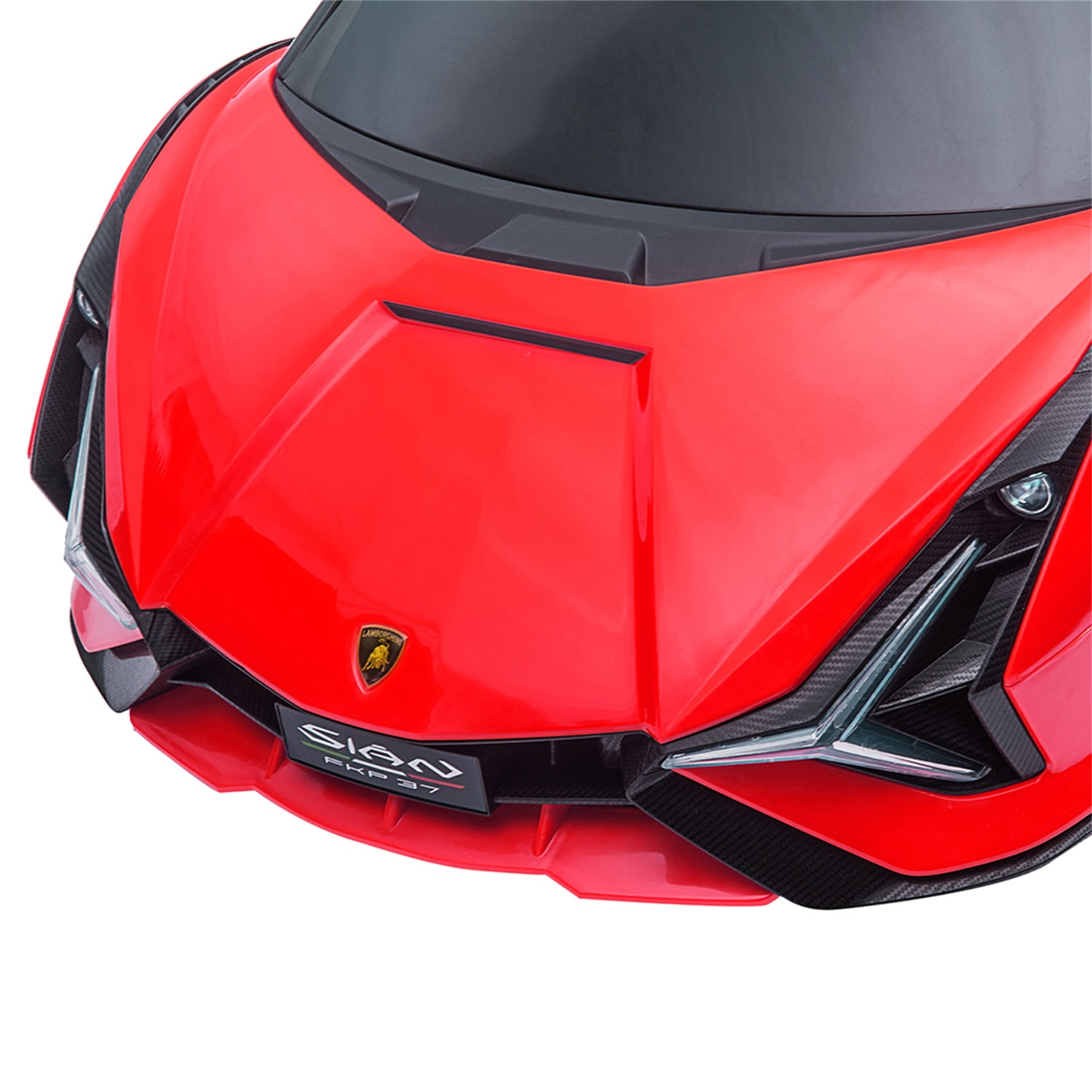 CIPACHO 42" Licensed Lamborghini SIAN, Kids Electric Ride On 12V Battery Powered Sports Car Toy with 2 Speeds, Parent Control, Sound System, Red