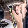 thumbnail image 2 of HLONK Multi-functional retro Men‘s electric clipper  Multi-purpose cordless professional electric clipper  USB charging Type C  with 4 limit combs  LED display  compact and portable  holi, 2 of 6