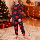 thumbnail image 5 of TaTaai Children's Heart Print Lapel Loungewear Set, Soft Top and Lounge Pants, Cozy Valentine Wear Gift, 5 of 7