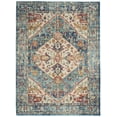 thumbnail image 1 of homeroots home decor 385550 5’ x 7’ Ivory and Light Blue Distressed Area Rug, 1 of 1