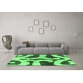 thumbnail image 3 of Ahgly Company Indoor Rectangle Abstract Emerald Green Modern Area Rugs, 5' x 7', 3 of 4