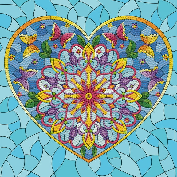 DIAMOND DOTZ® Stained Glass Heart Special Edition Diamond Painting Kit