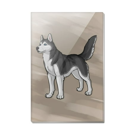 

Siberian Husky Pet Dog Rectangle Acrylic Fridge Refrigerator Magnet