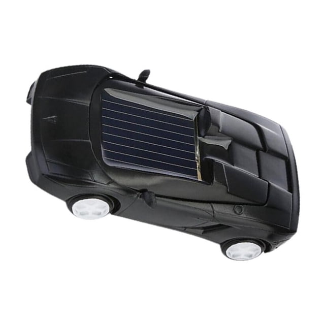 1x Mini Vehicle Gadget Collectible Solar Powered Car Toy Portable Creative Car for Training Kids Black