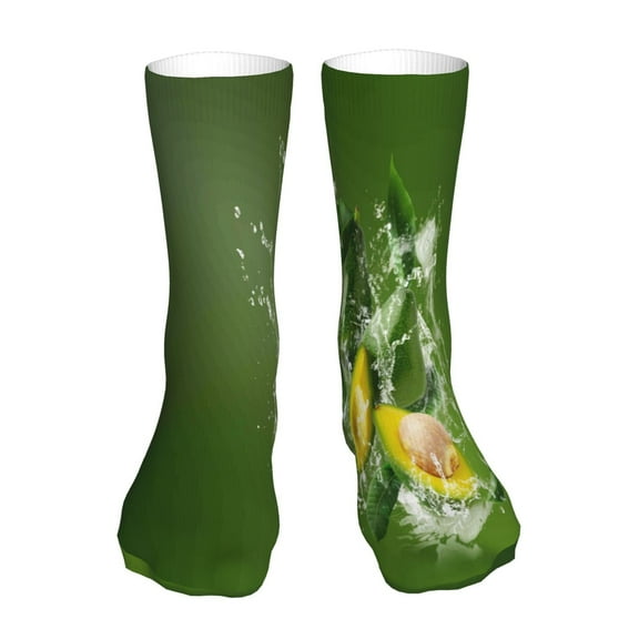 KLL Friut Avocado Print Womens Crew Socks Athletic Middle Tube Long Socks Novelty Socks Gifts For Men