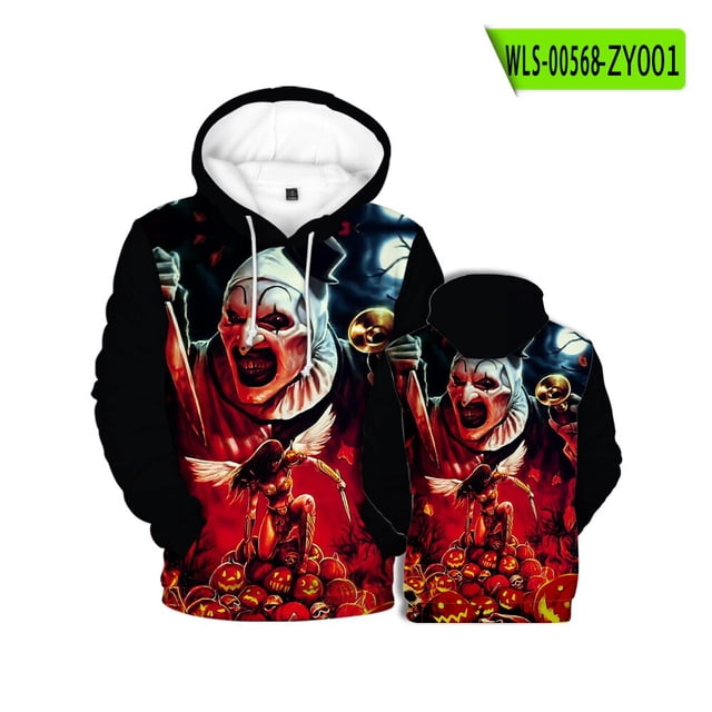 2022 Movie Terrifier Killer Art Sudadera con capucha Impresión 3D Payaso Joker Chaqueta Abrigo para adultos Tops Sudadera con capucha Fiesta de Halloween PropWLS005684XL Deng Xun unisex