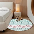 thumbnail image 2 of Green Plaid Farmhouse Round Area Rug 6Ft Washable Circle Rugs for Bathroom Office, Watercolor Cute Country Pigs Checkered Non-Slip Carpet Floor Mats Indoor Outdoor Carpet Runner Aesthetic Home Decor, 2 of 8