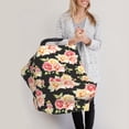 thumbnail image 3 of Haiem Rose Flowers Baby Nursing Cover & Nursing Poncho - Multi Use Cover for Baby Car Seat Canopy, Stroller Cover, 360°Full Privacy Breastfeeding Coverage, 3 of 9