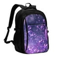 thumbnail image 1 of Balery Purple Bubble Abstract Art Mochila con carga USB para hombre y mujer - Mochila impermeable y antirrobo para laptop con puerto USB para viajes, trabajo, 1 of 7