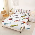 thumbnail image 2 of Feelyou Colorful Cartoon Fishing Full Size Sheets for Kids Boys Girls, Retro Fish Hook Bed Sheets, 4 Pieces, 2 of 5