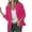 Hot Pink, variant on Womens Blazers Casual Shawl Lapel with Shoulder Pads Lightweight Stretch Ponte Jacket (Pink,L)