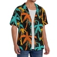thumbnail image 2 of Daiia Palm Trees Men's Linen Shirts Short Sleeve Casual Shirts Button Down Shirt for Men Beach Summer Wedding Shirt-4X-Large, 2 of 6