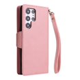 thumbnail image 3 of Nalacover For Samsung Galaxy S23 Ultra Zipper Wallet Case,360 Protection Stylish PU Leather Shockproof Magnetic Flip Holder 6 Card Slots and 2 Cash Pockets Cover with Detachable Wrist Strap,Rosegold, 3 of 15
